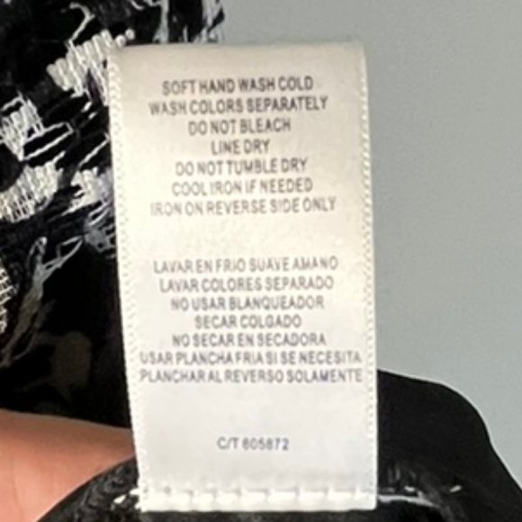 Danny and Nicole Black & White Lace Floral Dress NWT - Picture 7 of 7